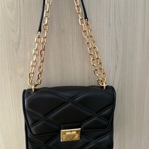 Michael Kors Black Quilted Shoulder Bag
